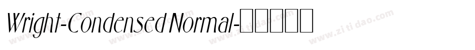 Wright-Condensed Normal字体转换